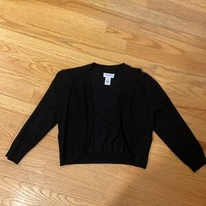 Carmen women’s black three-quarter sleeve cardigan